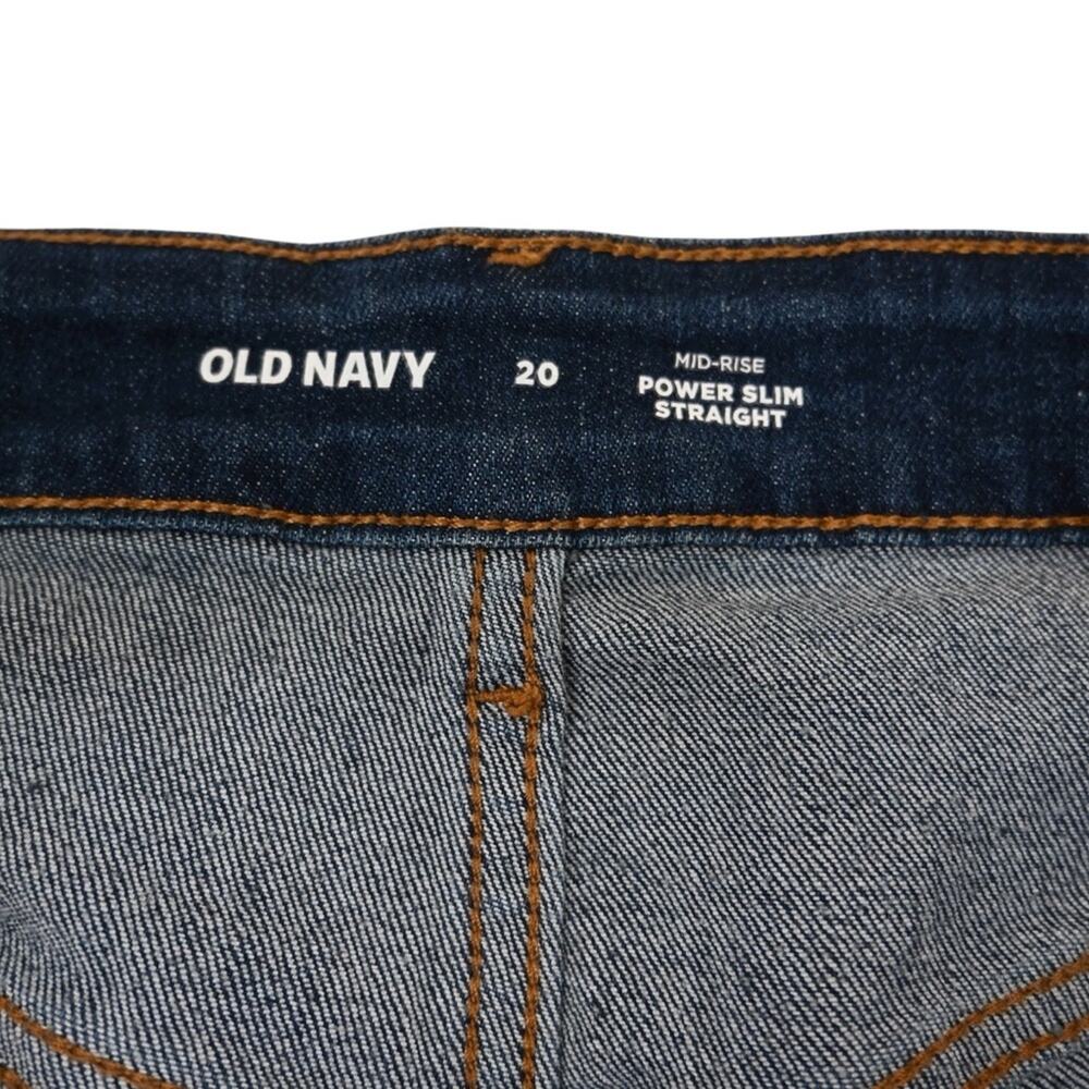 Old Navy Women's 20 Mid Rise Power Slim Straight Jean - Picture 9 of 10